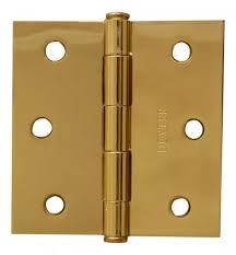 [LOC-LBC35LB] BISAGRA LIGERA CUADRADA 3.5" (87MM) LATON BRILLANTE CON TORNILLOS