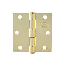 [LOC-LBC40LB] BISAGRA LIGERA CUADRADA 4" (98MM) LATON BRILLANTE CON TORNILLOS