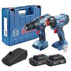 [BOS-19G5-2G2] ROTOMARTILLO IN. 1/2" 18V 1900RPM +PISTOLA IMP IN 1/4-1/2" 18V 3600GPM +MALETIN +2 BAT +CARGADOR