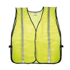 [FOY-144171] CHALECO AMARILLO CINTA REFLEJANTE PLATEADA MALLA LIGERA DE POLIESTER CON VELCRO CORREAS ELASTICAS