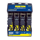 [SUR-151150] JUEGO DE SUJETADORES CON MATRACA 1"X15" RECUBRIMIENTO PLASTICO ( 4 PZAS)