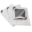 [SUR-LR4X6B] LONA 4.0X6.0 MTS (13.1x19.6 FT) COLOR BLANCA USO RUDO