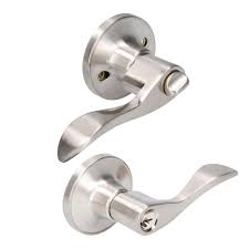 [LOC-16MA] CERRADURA MANIJA TUBULAR RECAMARA CURVA NIQUEL SATINADO