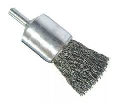 [PER-100522] CARDA BROCHA ALAMBRE ONDULADO 1"X0.014"X1/4"CON VASTAGO ACERO