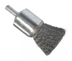 [PER-100532] CARDA BROCHA ALAMBRE ONDULADO 1"X0.006"X1/4" CON VASTAGO ACERO