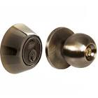 [PRO-MYCT5362BOLAUS5] COMBO DE CERRADURA POMO TUBULAR BOLA + CERROJO LLAVE/LLAVE LATON ANTIGUO