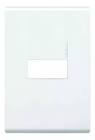 [MOD-E5N1BN] PLACA DE RESINA CON CHASIS CONTACTO SENCILLO COLOR BLANCO