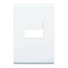 [MOD-E5N1BNR] PLACA DE RESINA CON CHASIS CONTACTO SENCILLO COLOR BLANCO (RESTYLE)
