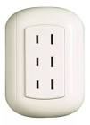 [VAR-P68] CONTACTO ELECTRICO CON PLACA TRIPLE 2P+T 15A 127V (OVAL)