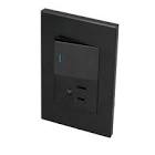 [SUR-P601N] PLACA PARA CONTACTOS 1 ENTRADA 1/2 DE ABS Y ARMAZON DE ACERO NEGRO