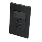 [SUR-P602N] PLACA PARA CONTACTOS 2 ENTRADA 1/3 DE ABS Y ARMAZON DE ACERO NEGRO