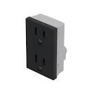 [SUR-P612N] CONTACTO ELECTRICO DOBLE ATERRIZADO 1/1 SIN PLACA 16 A DE ABS Y COBRE NEGRO