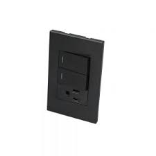 [SUR-P619N] APAGADOR ELECTRICO SENCILLO PARA TIMBRE 1/3 CON PLACA 16 A DE ABS Y COBRE NEGRO