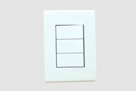 [SUR-P623B] APAGADOR ELECTRICO TRIPLE 1/3 CON PLACA 16 A DE ABS Y COBRE BLANCO