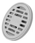 [COF-PC-150] COLADERA PARA PISO REDONDA UNIVERSAL CON REJILLA GRIS DE ABS