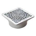 [COF-PC-161] COLADERA PARA PISO CUADRADA UNIVERSAL CON REJILLA CROMADA DE ABS