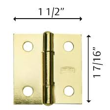 [PHI-115ECTRA] BISAGRA LIGERA RECTANGULAR 1.1/2" X 1.7/16" (37MM X 35MM) ACERO PULIDO CON TORNILLOS