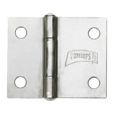 [PHI-115ESTA] BISAGRA LIGERA CUADRADA 1.1/2" X 1.7/16" (37MM X 35MM) ACERO PULIDO S/TORNILLOS