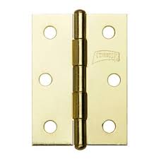 [PHI-125ECTPLOUT] BISAGRA LIGERA RECTANGULAR 2.1/2" X 1.13/16" (61MM X 45MM) LATON BRILLANTE CON TORNILLOS