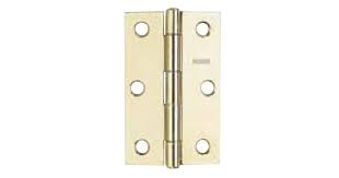 [PHI-140ECTUL] BISAGRA LIGERA RECTANGULAR 4" X 2.7/8" (98MM X 71MM) LATON BRILLANTE CON TORNILLOS