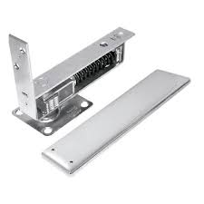 [PHI-1500CS] BISAGRA MECANICA PARA PISO DOBLE ACCION DE VAIVEN CROMO SATINADO CON TORNILLOS