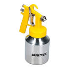 [SUR-PPB1] PISTOLA PARA PINTAR DE BAJA PRESION 1 LT 1/4" NPT VASO DE ALUMINIO BOQUILLA 1.3 MM 45 PSI