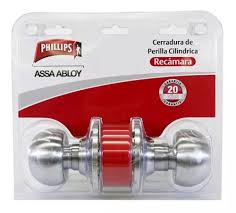 [PHI-52PDGAM26DXB] CERRADURA POMO CILINDRICO RECAMARA CROMO MATE GAMMA P/DOBLE (BLISTER)