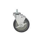 [URR-RAS] RUEDA DE POLIURETANO 5" CON FRENO PARA CARRO UTILITARIO DE ALAMBRE