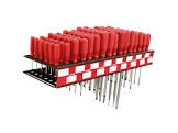 [URR-RAROJO96] RACK C/96 DESARMADORES ROJOS