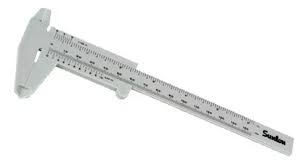 [CAD-PC-155] CALIBRADOR VERNIER CADENA PLASTICO 0-6"
