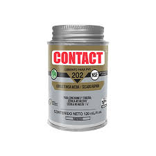 [CON-Z-20201] CEMENTO PARA PVC 120 ML (4 OZ) TRANSPARENTE ETIQUETA DORADA (CONTACT 202)