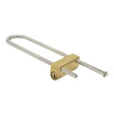 [PHI-8] CANDADO PARA CORTINA Y BICICLETAS DE LATON 15MM GANCHO EXTRA LARGO