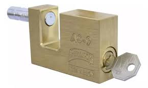[PHI-AS-9] CANDADO PARA CORTINA DE LATON 75MM LLAVE PUNTOS