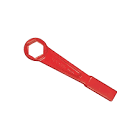 [URR-2844SWH] LLAVE DE GOLPE PARED DELGADA 23/4" 6 PTAS NEGRA