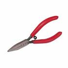 [URR-28580] PINZA PARA ELECTRONICA 4.49/64" PUNTA PLANA MORDAZA LISA C/RESORTE