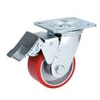 [SUR-RP7B] RODAJA DE FIERRO 3" RUEDA DE POLIURETANO GIRATORIA CON FRENO