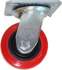 [SUR-RR10B] RODAJA DE POLIPROPILENO ROJO/NEGRO 4" GIRATORIA CON FRENO