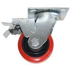 [SUR-RR15G] RODAJA DE POLIPROPILENO ROJO/NEGRO 6" GIRATORIA SIN FRENO