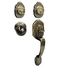 [YAL-EDC5VERDG] CERRADURA DE GATILLO LLAVE/LLAVE CON CERRADURA INTERIOR JALADERA LATON ANTIGUO VERONA