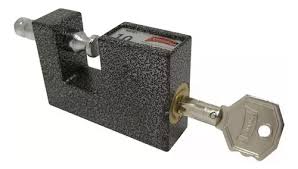 [PHI-TX-10AMP] CANDADO PARA CORTINA DE HIERRO 75MM MARTILLADO LLAVE TETRA
