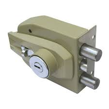 [LOC-31CS] CERRADURA DE SOBREPONER DER CON PASADOR DE 2 BARRAS ALTA SEGURIDAD BEIGE (CAJA)