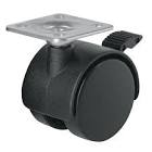 [SUR-RY4B] RODAJA DE NYLON 40 MM TIPO YO-YO CON FRENO CON PLACA