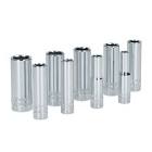 [SUR-S13M] JUEGO DE 9 DADOS LARGOS METRICOS 1/4"