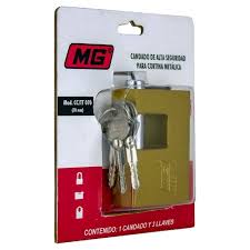 [DEX-16932] CANDADO PARA CORTINA METALICO 70MM LLAVE TETRA