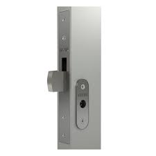 [DEX-2016] CERROJO DE EMBUTIR DE PALETA ACABADO GRIS LLAVE TETRA PARA PERFIL DE ALUMINIO (X-300)