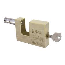 [PHI-TX-9] CANDADO PARA CORTINA DE LATON 75.4MM LLAVE TETRA