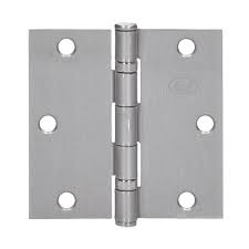 [LOC-32BL] BISAGRA ARQUITECTONICA CUADRADA 3.5" (87MM) NIQUEL SATINADO CON TORNILLOS CON BALERO