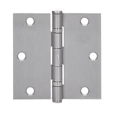 [LOC-33BL] BISAGRA ARQUITECTONICA CUADRADA 4" (98MM) NIQUEL SATINADO CON TORNILLOS CON BALERO