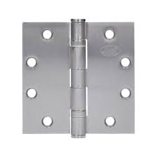 [LOC-34BL] BISAGRA ARQUITECTONICA CUADRADA 4.5" (110MM) NIQUEL SATINADO CON TORNILLOS CON BALERO