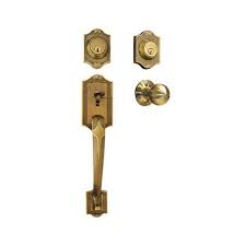 [DEX-4188] CERRADURA DE GATILLO LLAVE/LLAVE LATON ANTIGUO GENOVA (BLISTER)